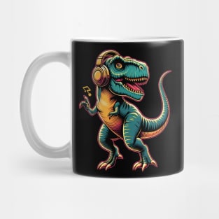 Dancing T-Rex with Headphone Mug